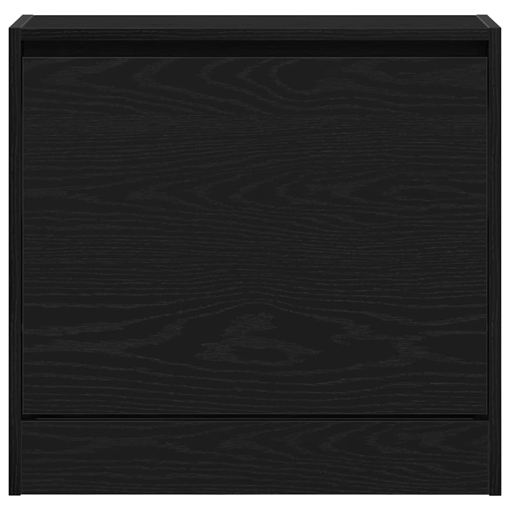 Sko skab med hylde Sort eg 60 x 21 x 57 cm Konstrueret træ