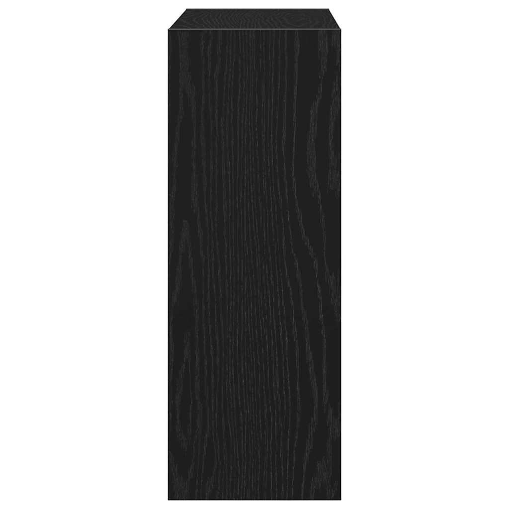 Sko skab med hylde Sort eg 60 x 21 x 57 cm Konstrueret træ