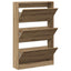 Sko skab 80 x 21 x 125,5 cm Konstrueret træ Artisan Egetræ