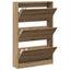 Sko skab 80 x 21 x 125,5 cm Konstrueret træ Artisan Egetræ