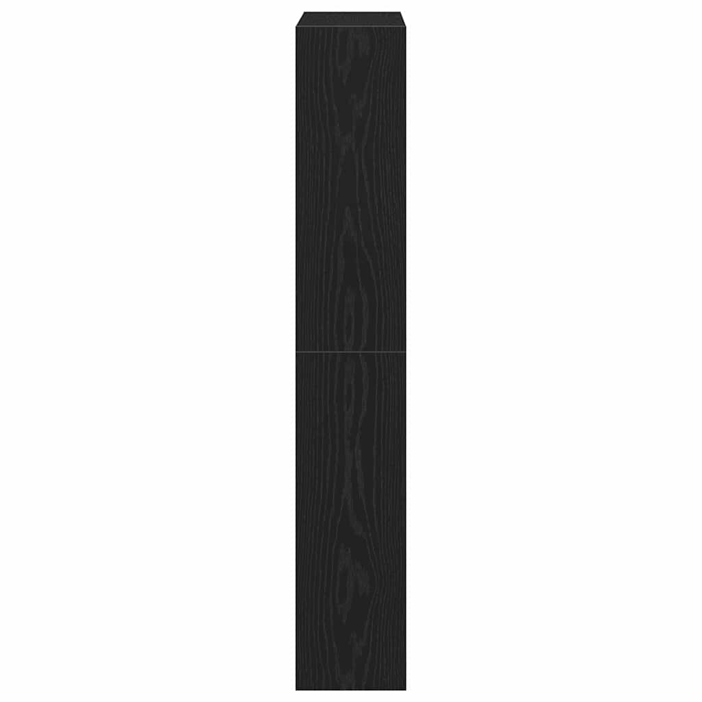 Sko skab med hylde Sort eg 80 x 21 x 125,5 cm Konstrueret træ