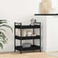 Køkkenvogn Sort eg 50 x 30 x 70 cm Konstrueret træ