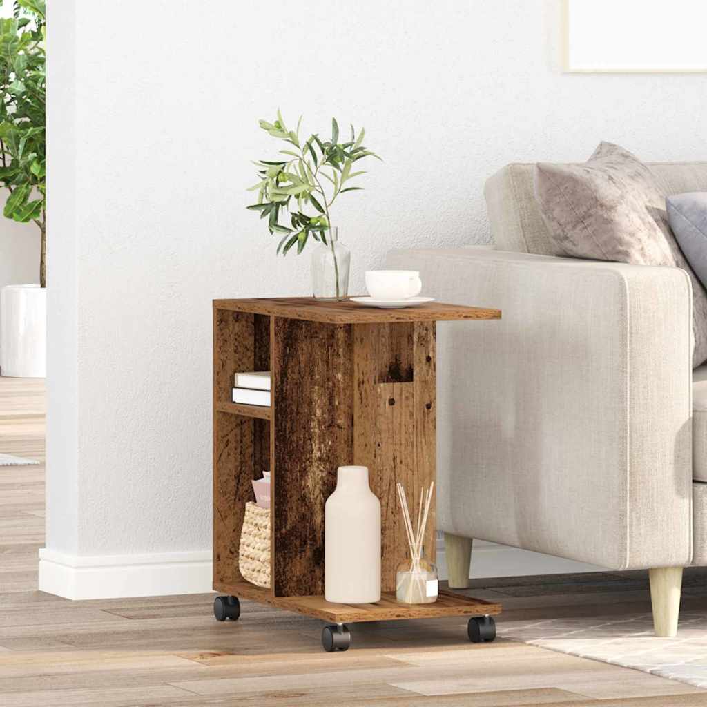 Sidebord med hylde Gammelt træ 50 x 30 x 55 cm Konstrueret træ