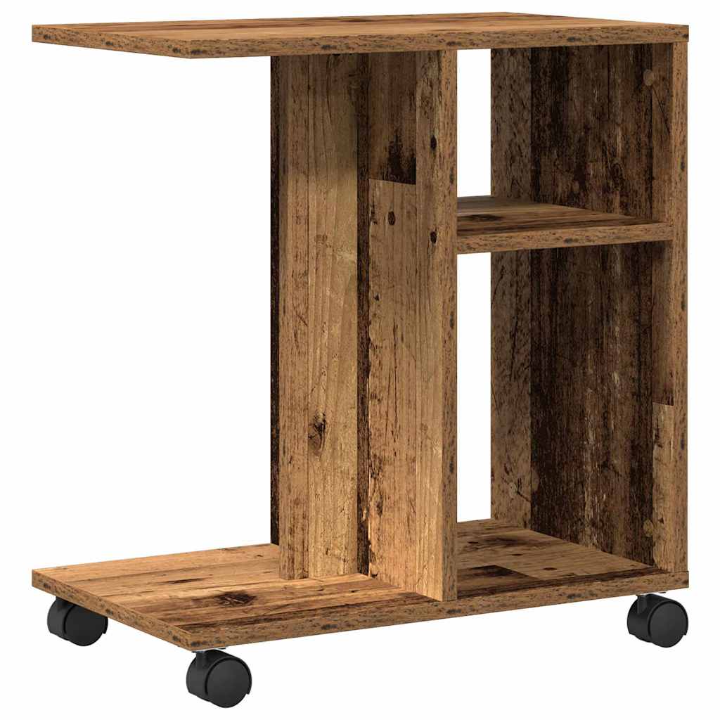 Sidebord med hylde Gammelt træ 50 x 30 x 55 cm Konstrueret træ