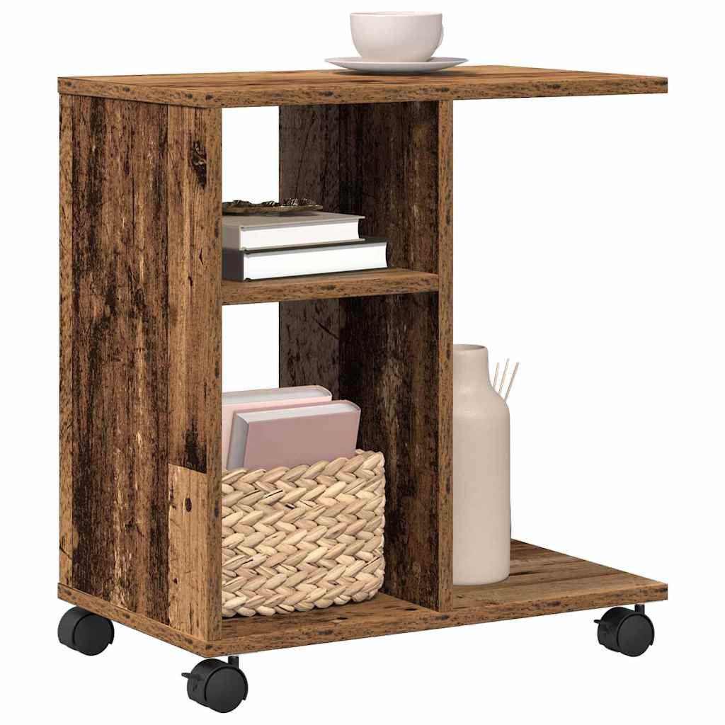 Sidebord med hylde Gammelt træ 50 x 30 x 55 cm Konstrueret træ