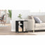 Sidebord med hylde Sort eg 50 x 30 x 55 cm Konstrueret træ