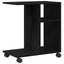 Sidebord med hylde Sort eg 50 x 30 x 55 cm Konstrueret træ