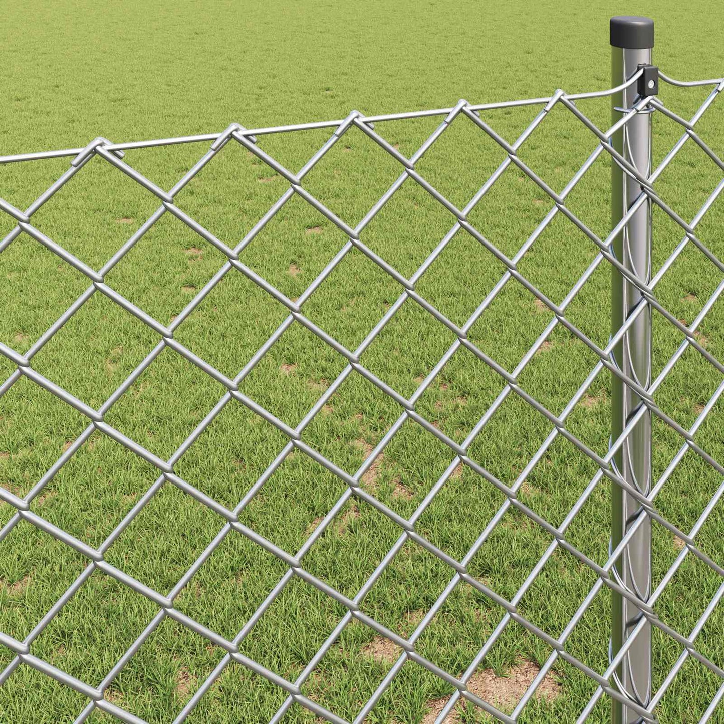 Maschendrahtzaun 25 x 0,6 m Galvaniseret stål Sølv