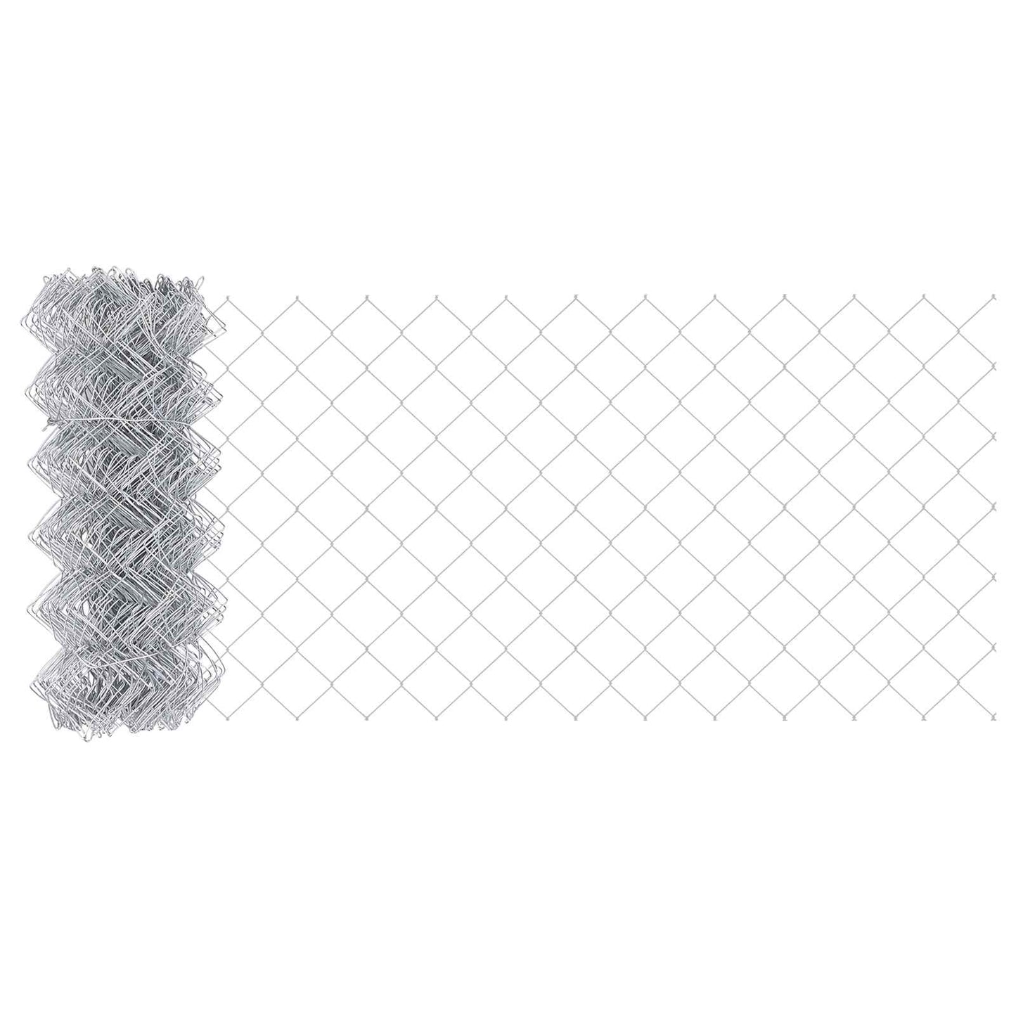 Maschendrahtzaun 25 x 0,6 m Galvaniseret stål Sølv