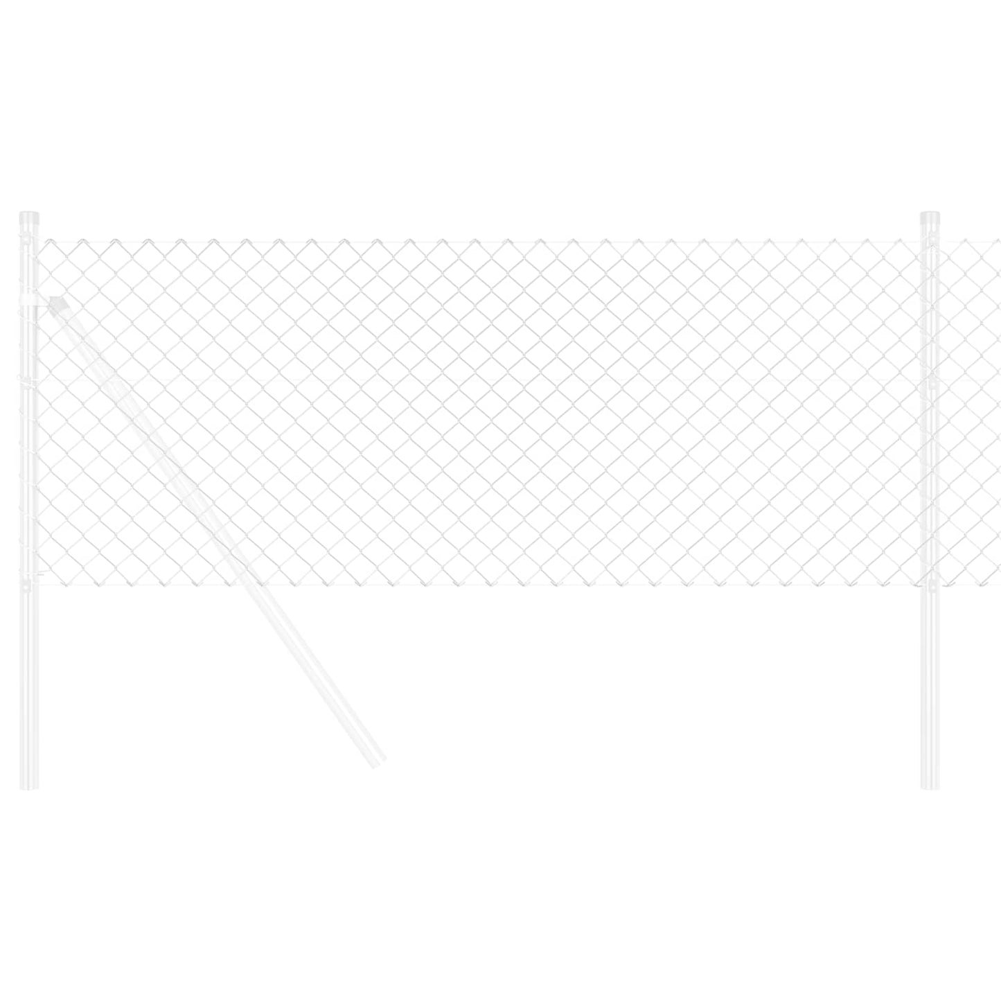 Maschendrahtzaun 25 x 0,6 m Galvaniseret stål Sølv