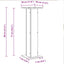 Planteholder 2 pcs Sort eg 30 x 30 x 80 cm Konstrueret træ