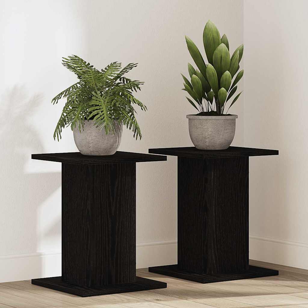 Planteholder 2 pcs Sort eg 30 x 30 x 40 cm Konstrueret træ