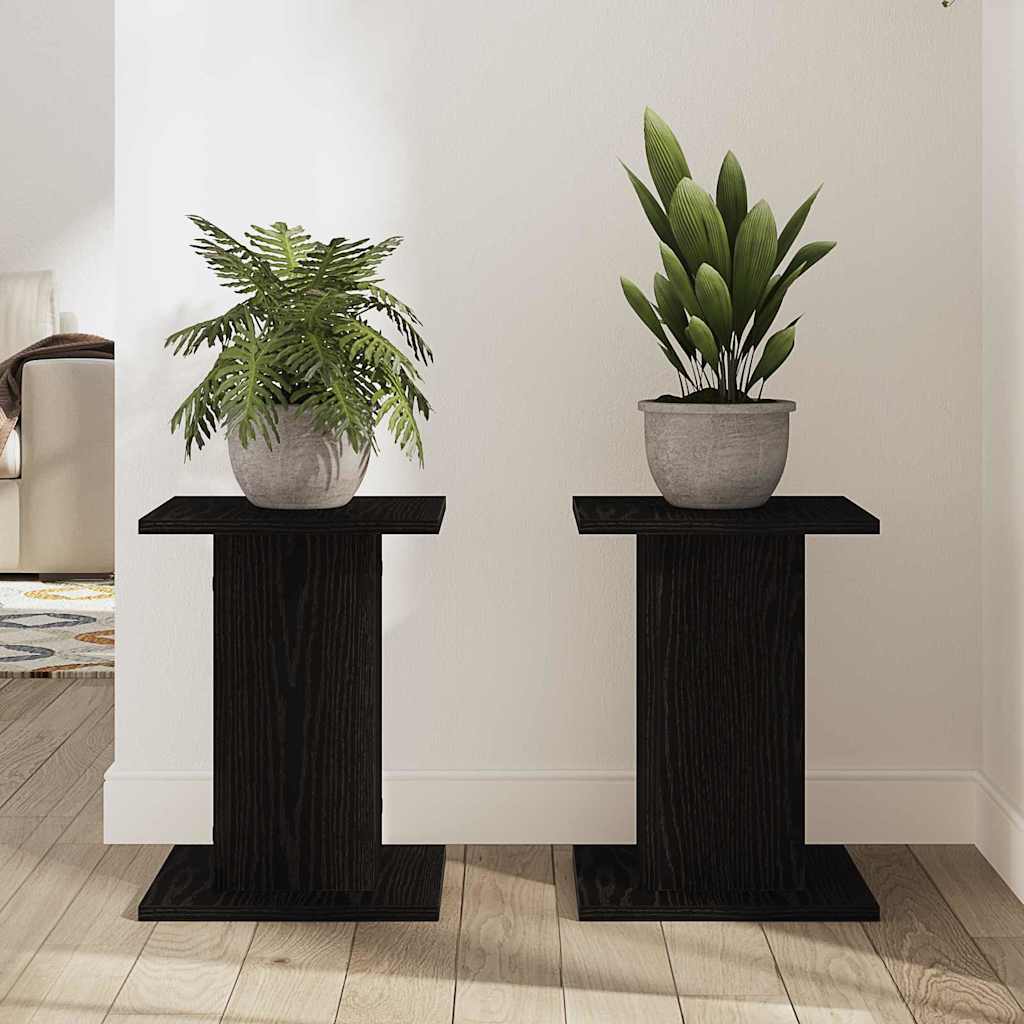 Planteholder 2 pcs Sort eg 30 x 30 x 40 cm Konstrueret træ