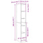 Garderobeskab Sort eg 30 x 50 x 200 cm Konstrueret træ