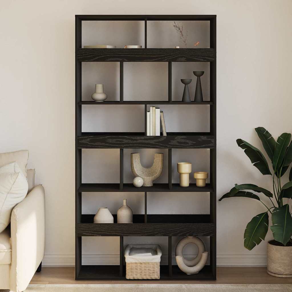 Bogskab/reol 2 stk - sort eg, 100 × 33 × 187,5 cm
