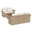 Sofa Sæt 6 stk. Beige polyrattan