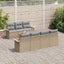 Havesofa Sæt med pude 8 pcs Beige polyrattan