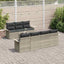 Havesofa Sæt med pude 8 pcs Lysegrå polyrattan