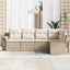 Havesofa Sæt med pude 5 pcs polyrattan