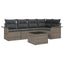 Havesofa Sæt med pude 6 pcs polyrattan