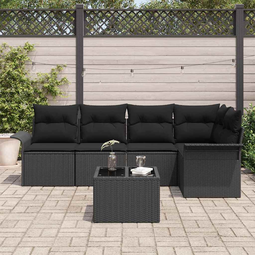 Havesofa Sæt 6 stk. polyrattan