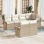 Havesofa Sæt 7 stk. Beige polyrattan