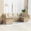 Havesofa Sæt 6 stk. Beige polyrattan