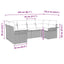 Havesofa Sæt 6 stk. Beige polyrattan