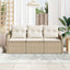 Havesofa Sæt 3 stk. Beige polyrattan