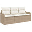 Havesofa Sæt 3 stk. Beige polyrattan