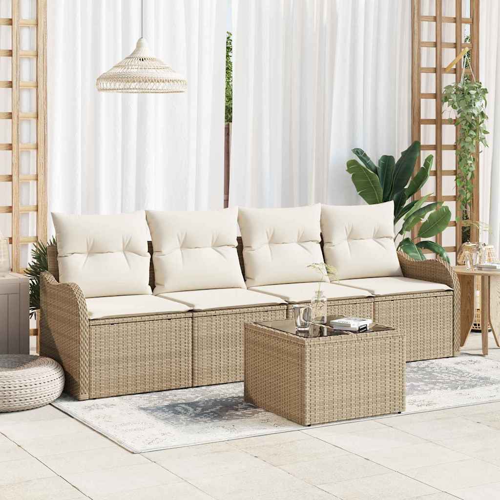 Havesofa Sæt Beige polyrattan