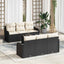 Havesofa Sæt Sort 55 x 55 x 37 cm polyrattan
