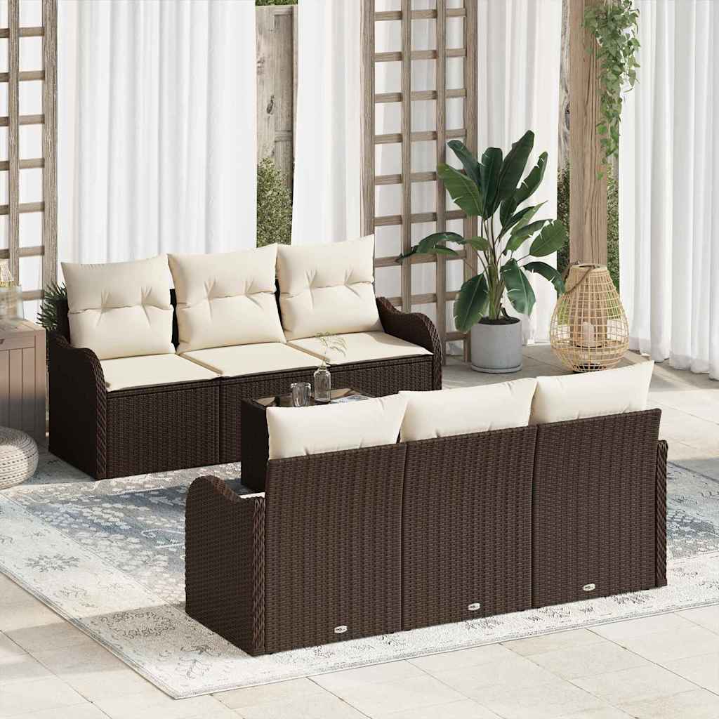 Havesofa Sæt Brun 55 x 55 x 37 cm polyrattan