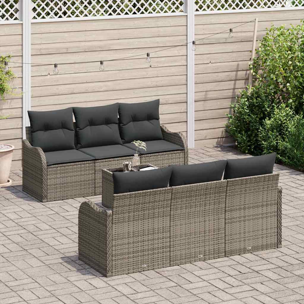 Havesofa Sæt Grå 55 x 55 x 37 cm polyrattan