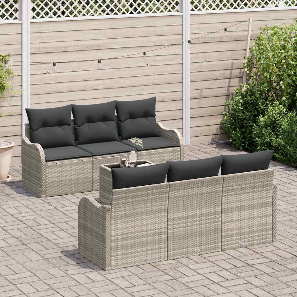 Havesofa Sæt Lysegrå 55 x 55 x 37 cm polyrattan