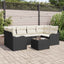 Havesofa Sæt Sort 55 x 55 x 37 cm polyrattan