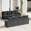 Havesofa Sæt Sort 55 x 55 x 37 cm polyrattan