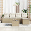 Havesofa Sæt 6 stk. Beige polyrattan