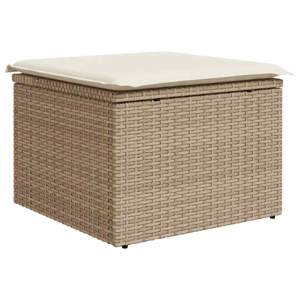 Havesofa Sæt 6 stk. Beige polyrattan