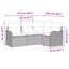 Havesofa Sæt 4 stk. Beige polyrattan