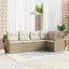 Havesofa Sæt 5 stk. Beige polyrattan