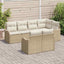 Havesofa Sæt 7 stk. Beige polyrattan