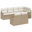 Havesofa Sæt 7 stk. Beige polyrattan