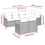 Havesofa Sæt 7 stk. Beige polyrattan
