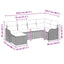 Havesofa Sæt 6 stk. Beige polyrattan