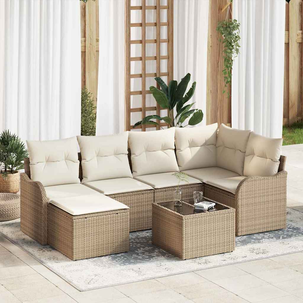 Havesofa Sæt Beige polyrattan