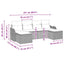 Havesofa Sæt 6 stk. Beige polyrattan