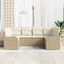 Havesofa Sæt 6 stk. Beige polyrattan