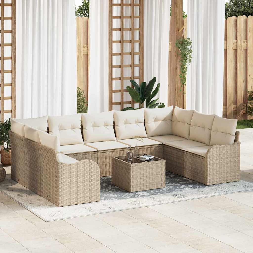 Havesofa Sæt Beige polyrattan