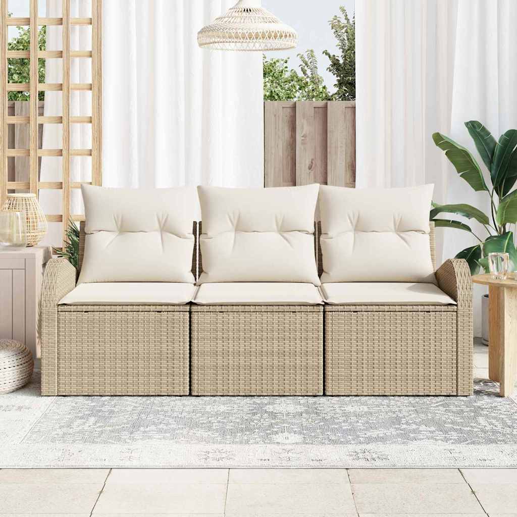 Havesofa Sæt Beige polyrattan